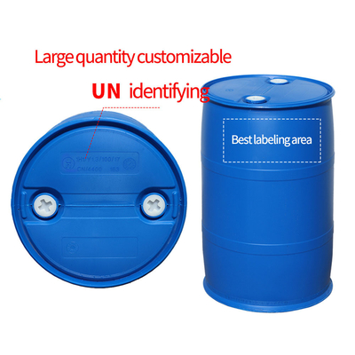 Tambour en plastique de baril du noir 200L à couvercle serti avec le couvercle pour la disposition de déchet chimique