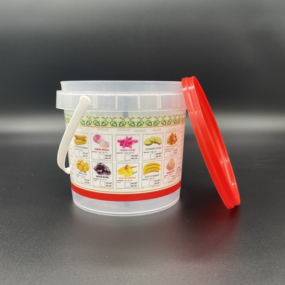Petits seaux en plastique ronds écologiques de catégorie comestible pour des casse-croûte et des écrous