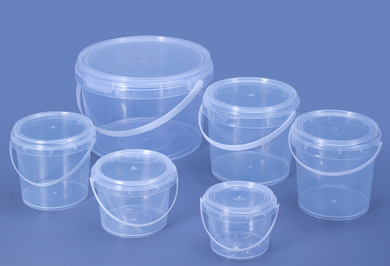 Impression en plastique transparente douce d'écran de seau pour le biscuit ou les jus