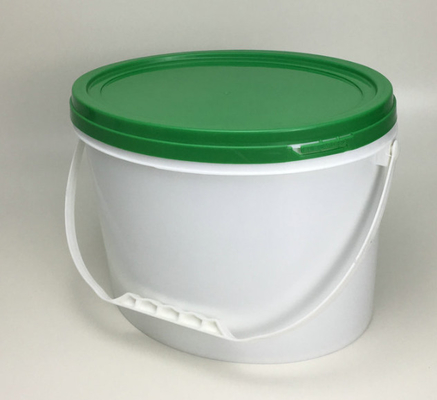 Seau ovale en plastique de catégorie comestible avec IML ou impression thermique de transfert ou d'écran