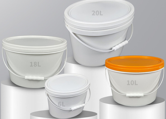 Seau en plastique ovale personnalisable PP/HDPE avec IML ou impression thermique de transfert ou d'écran