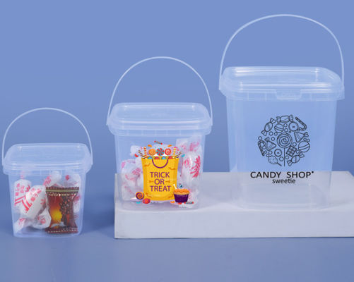 Seau en plastique de place blanche de couleur avec la résistance chimique