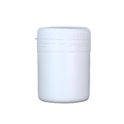 Pot en plastique de stockage avec couvercle à vis blanc et polyvalent