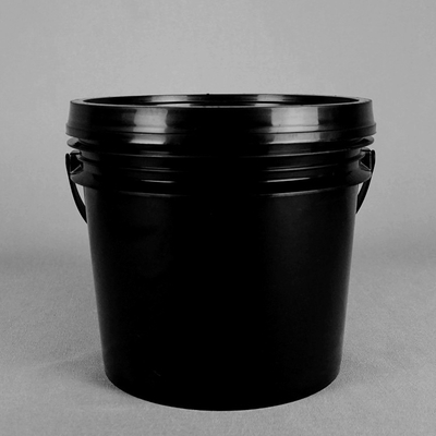 seau en plastique rond noir de 4.8L pp seau en plastique de peinture de 1 gallon