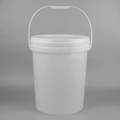 Seau 20l blanc de catégorie comestible seau de 5 gallons avec le couvercle et la poignée