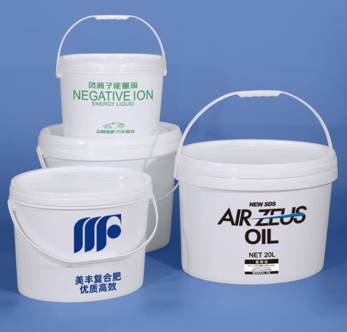 Seau de peinture en plastique résistant au gel 1,2 kg rond pour toutes les surfaces et matériaux