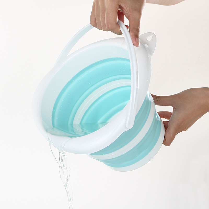 Bouteille en plastique pliable de 10L Conception économe en espace pour le camping Lavoir des voitures Aventures en plein air