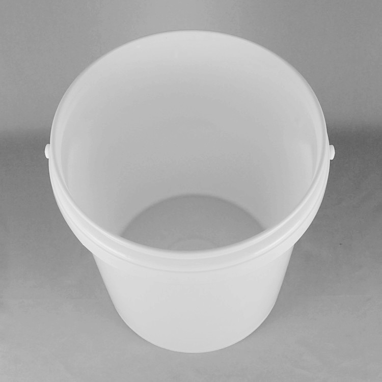 Réservoir de stockage chimique rond avec poignée blanche ou couleur personnalisée IML/transfert thermique/écran