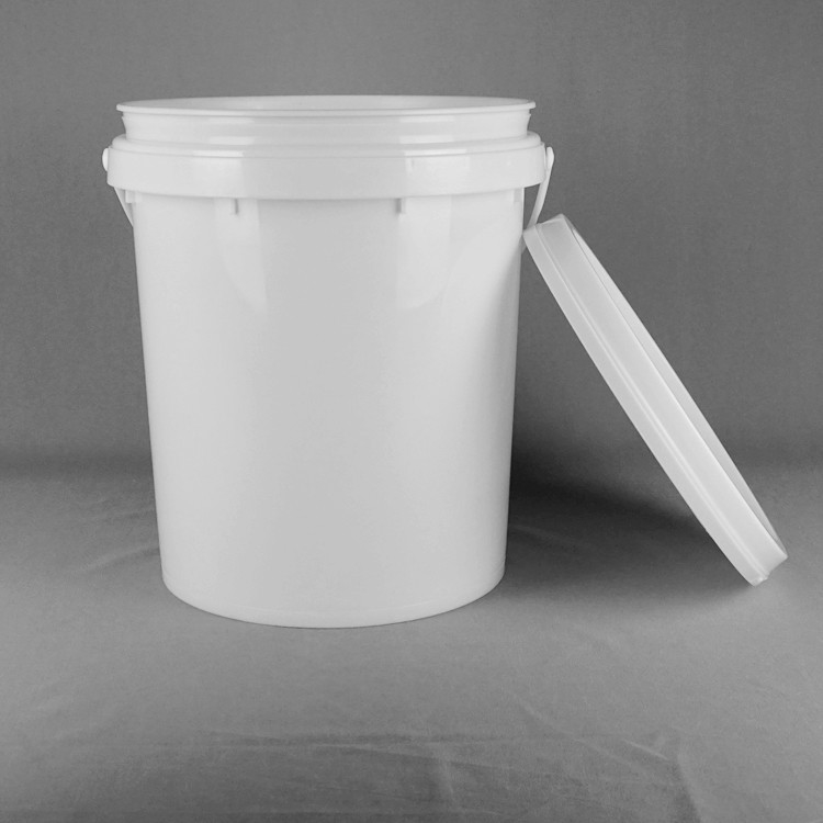 20L Snap On Lid Seau en plastique empilable 15,5 Hauteur 11,5 Diamètre Conception blanche personnalisable