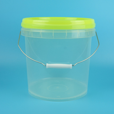 Seau en plastique 10L 5L de place transparente élevée de catégorie comestible