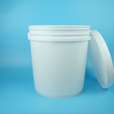 Seau rond en plastique avec couvercle et anse 16,5 litres pour peinture au latex