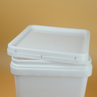 seau carré de conditionnement en plastique de la catégorie 16.5L comestible avec le couvercle et la poignée