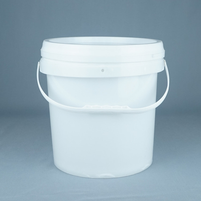Récipient d'emballage en plastique rond de 10 litres avec couvercle et poignée