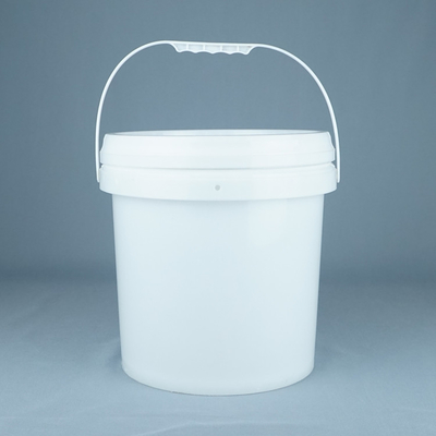 Récipient d'emballage en plastique rond de 10 litres avec couvercle et poignée