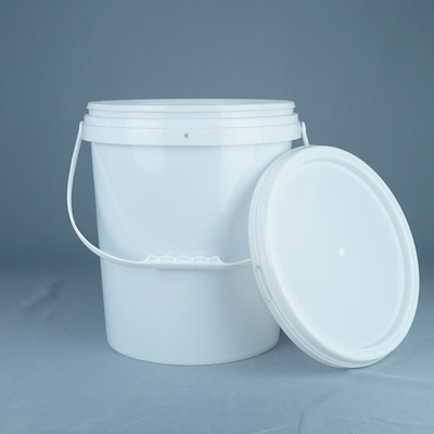 Conteneur d'emballage en plastique rond de peinture de 15 kg avec couvercle et poignée