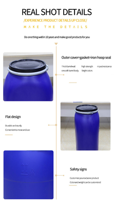Tambour en plastique 125L de baril de chiffre d'affaires scellé grande par bouche