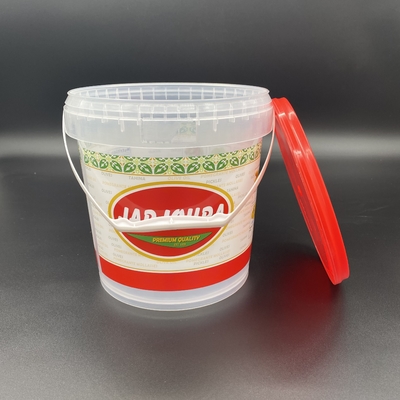 Petit récipient en plastique rond de seaux de catégorie comestible de biscuits avec le couvercle