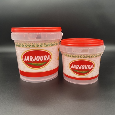 Petit récipient en plastique rond de seaux de catégorie comestible de biscuits avec le couvercle