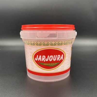 Petit récipient en plastique rond de seaux de catégorie comestible de biscuits avec le couvercle