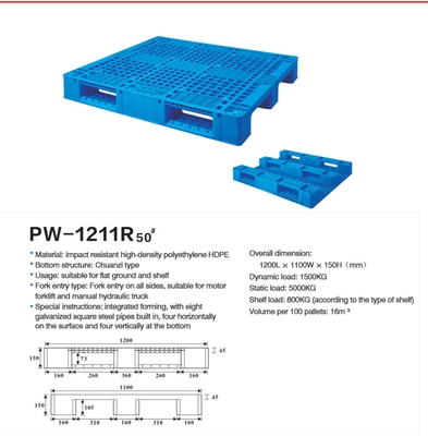 Palette en plastique empilable antidérapante