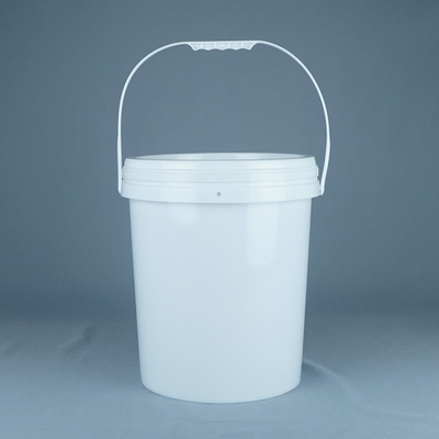 Seau en plastique adapté aux besoins du client de peinture de 15 litres avec le couvercle et la poignée