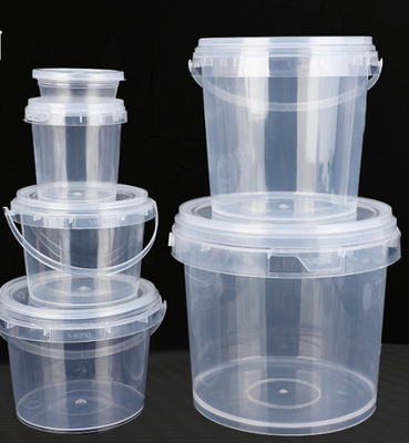Conteneur en plastique clair de seau avec l'impression thermique de transfert ou d'écran d'IML