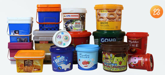 Seau de stockage de nourriture en plastique blanc en PP/HDPE