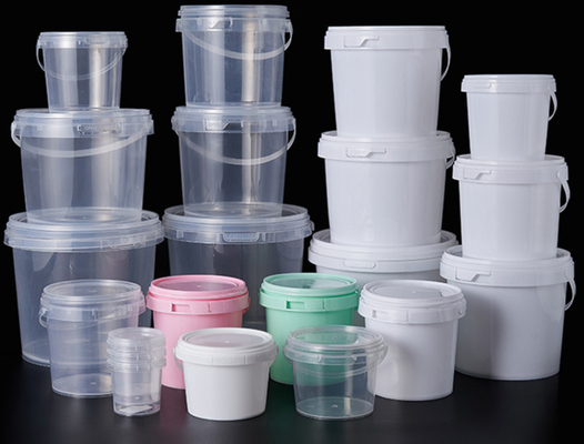 Seau avec couvercle Seau alimentaire en plastique pour l'impressionIML ou transfert thermique ou sérigraphie