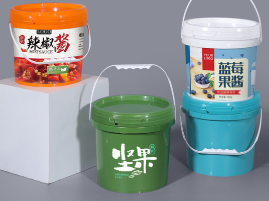Seau de stockage en plastique pratique / Seau de qualité alimentaire avec poignée