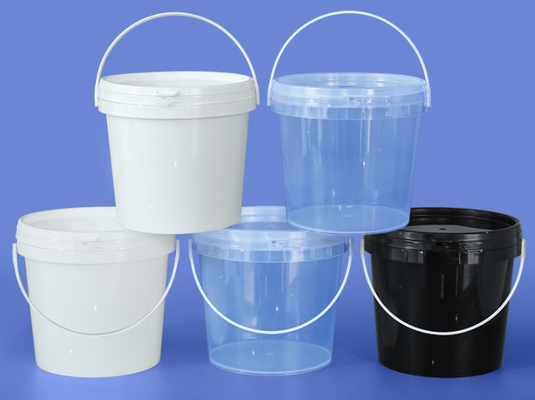 Seau de qualité alimentaire blanc rond résistant aux UV réutilisable / Seau de qualité alimentaire avec couvercle