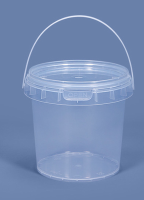 Impression à l'écran Seau alimentaire en plastique léger avec matériau PP / HDPE