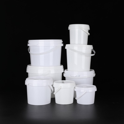 Seau blanc de qualité alimentaire / seau de qualité alimentaire avec poignée 1L-5L Capacité sans BPA