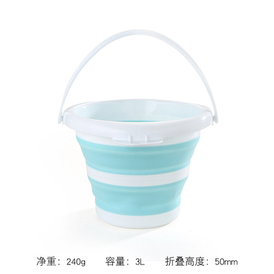 Un seau en plastique pliable facile à transporter, léger pour les voyages, pliable