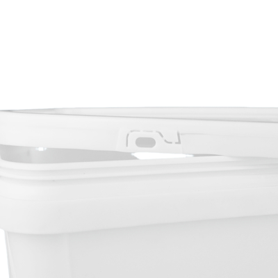 Seau carré en plastique de qualité alimentaire avec IML/Transfert thermique/Sérigraphie 1,2 kg