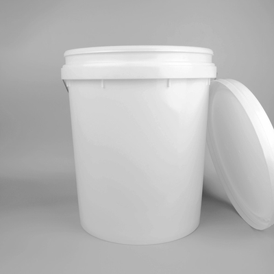Seau chimique matériel de HDPE de catégorie comestible seau en plastique de 6 gallons avec le couvercle