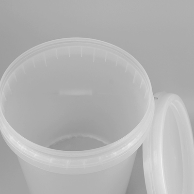 Seau en plastique transparent de polypropylène