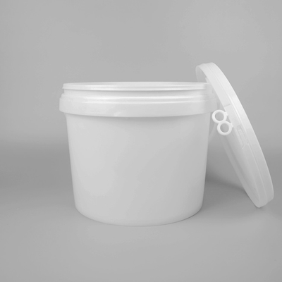 Bucket de peinture en plastique rouge avec couvercle durable et