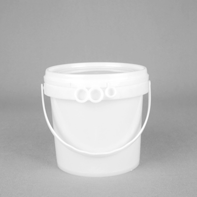 Seau en plastique de l'emballage alimentaire 1000ml de crème glacée avec le couvercle et la poignée