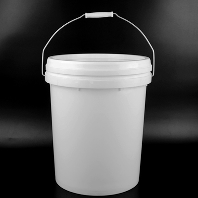 Seau blanc standard de stockage de 5 gallons ISO9001 avec le couvercle