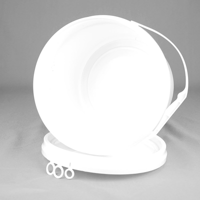 Seau en plastique du rond 5L chimique avec le couvercle, seau en plastique de 1,5 gallons