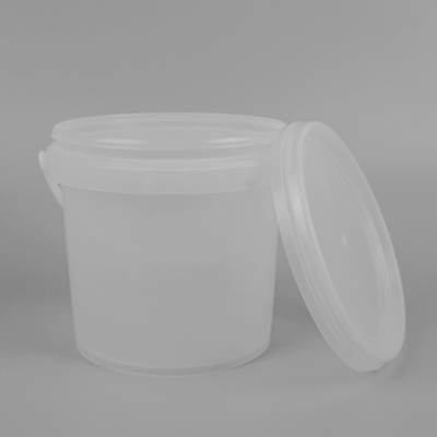 conception en plastique transparente vide du seau IML de 12*11*12cm pour l'industrie alimentaire