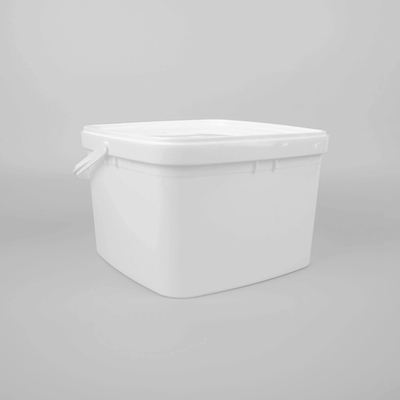 seau carré clair de polypropylène de 3L pp avec la couleur faite sur commande de couvercle