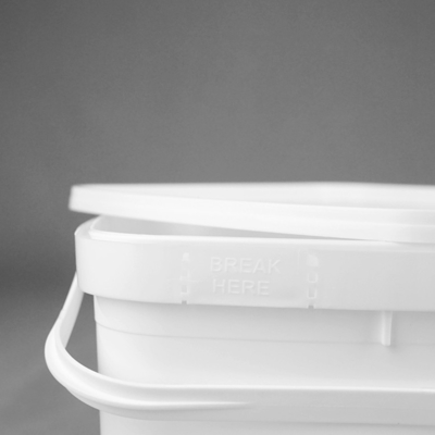 Les seaux en plastique clairs de 3 litres avec des couvercles ajustent le service d'ODM d'OEM