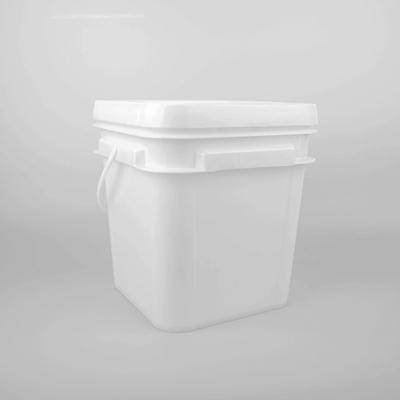 Seau en plastique carré résistant aux produits chimiques avec poignée pour peinture et produits chimiques