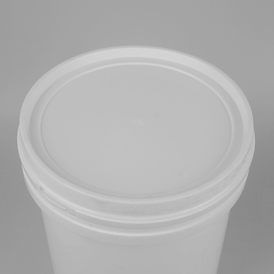 Seaux le rond en plastique de 5 du gallon 20Liter blanc a formé avec la rupture sur le couvercle