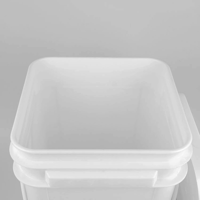 Seau en plastique carré résistant aux produits chimiques avec IML/transfert thermique/écran