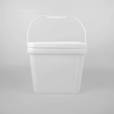 Seau de qualité alimentaire en PP carré de 2L avec poignée et couvercle résistant aux produits chimiques de différentes tailles
