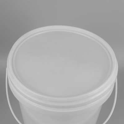 Seau en plastique transparent adapté aux besoins du client avec le rond 8L 10L de couvercle