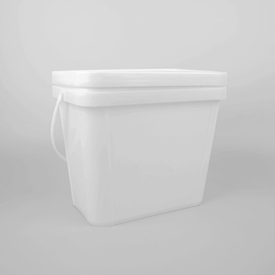 Seau de qualité alimentaire en PP carré de 2L avec poignée et couvercle résistant aux produits chimiques de différentes tailles