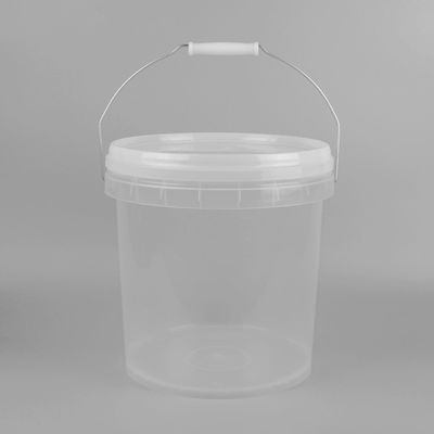 seau 18L en plastique transparent autour du baril en plastique adapté aux besoins du client